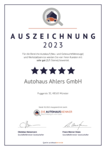 Autohaus Ahlers in Münster-Hiltrup – Über Uns – Fahrzeuge & Meisterwerkstatt – 1